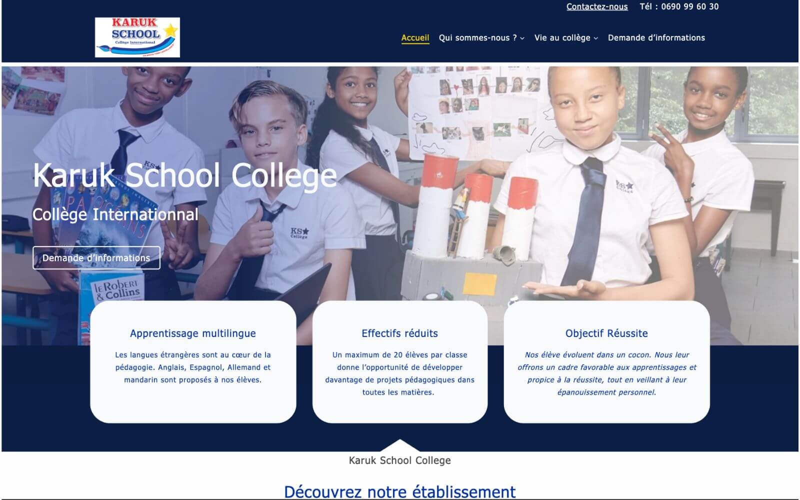 Aperçu du site Karuk School