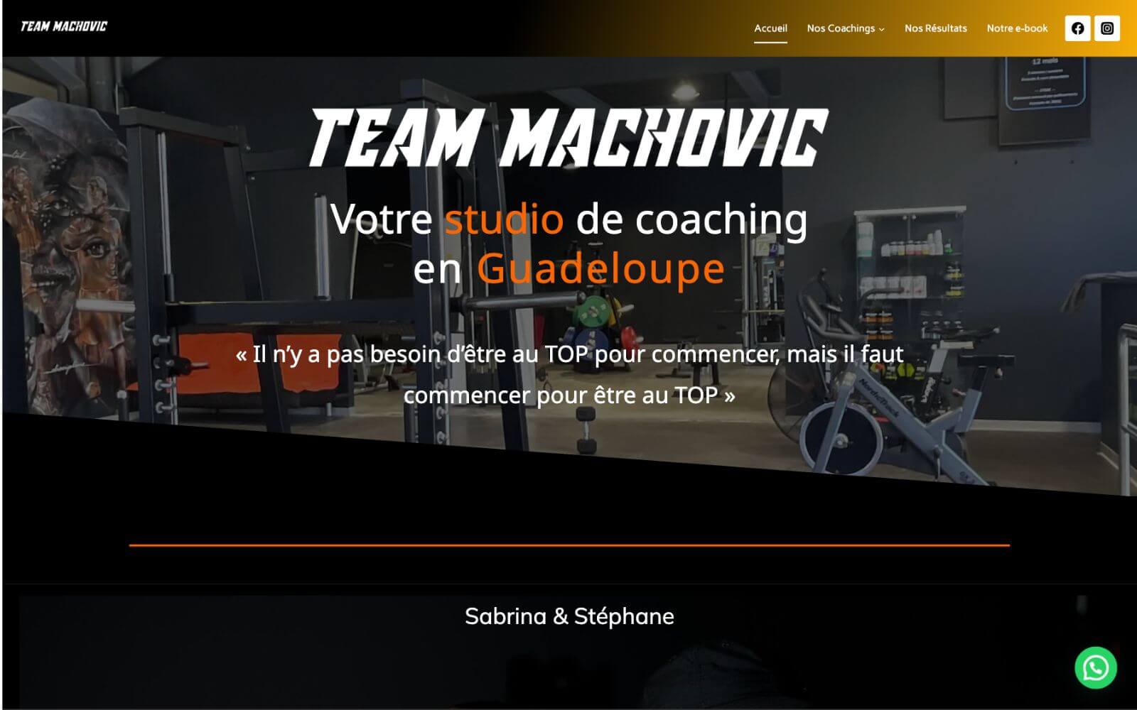 Aperçu du site Team Machovic
